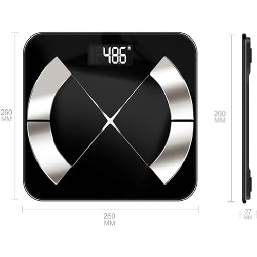 Báscula de baño digital con plataforma de vidrio templado miniatura 2