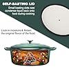 E-far 5QT Oval Dutch Oven Pot with Lid, Enameled Cast Iron Dutch Oven with Dual Handles, Heavy-Duty Cookware for Sourdough Bread Baking, Braising, Stews, Oven Safe & Easy Clean, Dark Green #5