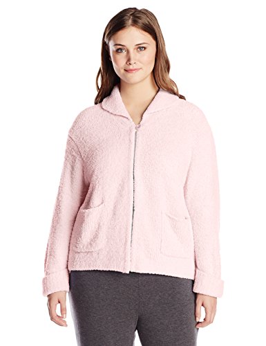 Casual Moments Women's Plus-Size Bed Jacket, Pink, 3X