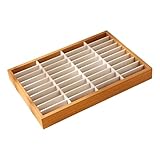 Bandeja Organizadora para Exhibir Joyas, con Ranuras de Almacenamiento, de Tela Resistente Y Multifuncional, Ideal para El Dormitorio, La Cómoda O Par, Beige Blanco, Individual