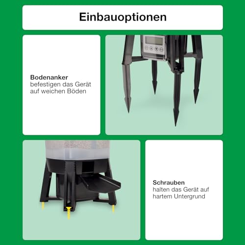 Wagner Green Solar Teich Futterautomat Automatic Fishfeeder 6 Liter, programmierbarer Futterspender für Fischfutter Pellets… – Bild 5