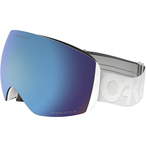 Oakley Flight Deck XM Snow Goggles, Factory Pilot Whiteout, Prizm Sapphire Iridium, Medium
