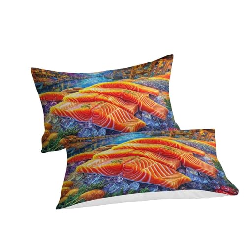 Housse de couette saumon anti-glissement avec grand zip solide lit 260x220