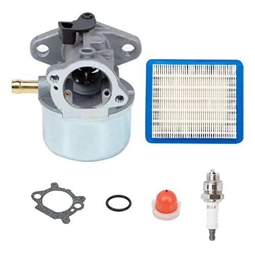 FanPaYY Kit de carburador 799868 con Bombilla de imprimación y Filtro de Aire para Motores Briggs & Stratton 4-7HP cortacésped 498170 497586 497314