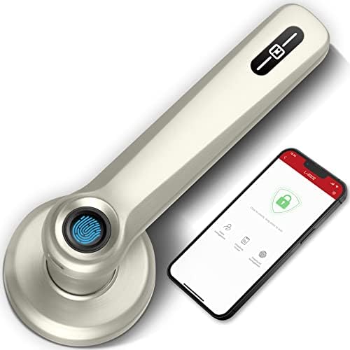 Smart Fingerprint Door Lock, Geek 3-in-1 Keyless Entry Door Lock with Biometric Fingerprint, Mechanical Key, Remote Control with APP, Security with Auto Lock, Smart Door Lock for Bedrooms Apartments