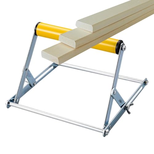 Diuyzoc Supporto a rullo per da tavolo, supporto per macchina da taglio, supporto per circolare, regolabile, robusto, 20,3 cm, blu/giallo, per progetti di lavorazione del legno, taglio e