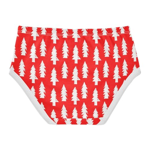 Joisal White Christmas Trees Red Toddler Underwear Floral 2t Cotton Panties for Girl Fun Briefs Girls Undies2