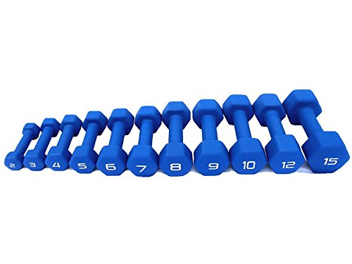 Apollo Athletics Blue Neoprene Dumbbell, 9 lb.