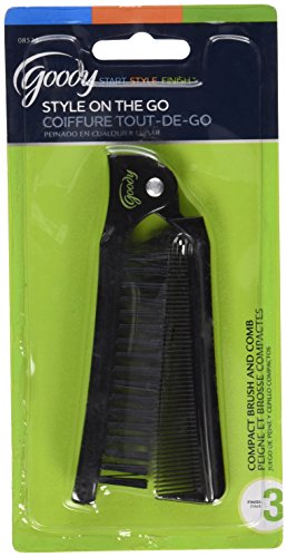 Goody 08524 Style On The Go Compact Brush and Comb Combo; Maintain Your Look On the Go; Perfect Size for Purse, Pocket or Tote Bag; Measures Approx. 8.25
