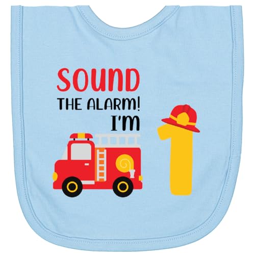 inktastic Sound the Alarm I'm 1 Fire Truck Newborn Bib