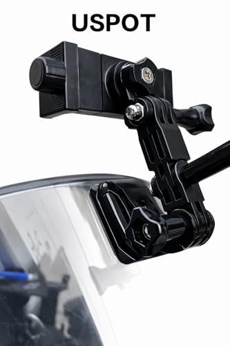 Image of 2-in-1 Bike Phone Mount & Helmet Camera Kit - Anti-Vibration Handlebar Holder & Curved 3M Chin Mount for POV Video - Compatible with iPhone, GoPro Hero 14 /13, Insta360 & DJI Action (Black)