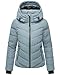 Produktbild MARIKOO Damen Winterjacke warme Steppjacke mit abnehmbarer Kapuze Samuiaa XVI Powder Blue Gr. XXL