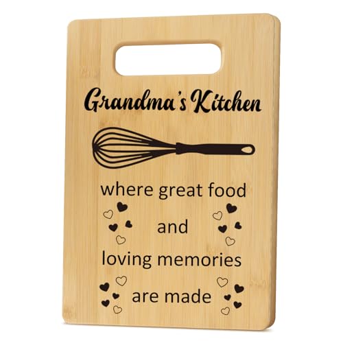 ZuEiiDop Grandma Kitchen Decor Board Gift Grandma Cutting Board Grandparents Day Gifts for Grandmas Mothers Day Kitchen Gift Christmas Valentines Retirement Birthday Gifts for Grandmother Nana Mimi