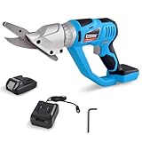 Wild Edge Cement Board Cutter, 20 Volt Battery Powered Hardie Board Cutter for Fiber Cement Siding, Tile Backer Board with 360 Degree Swivel Head, 2.0 Ah Battery and Wall-Mounted Charger