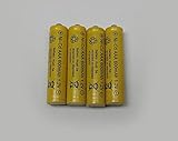 AAA Ni-Cd 600mAh Yellow Rechargable Batteries for Solar Powered Units (4-Pack)