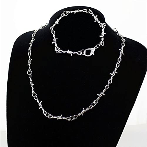 Pulsera gótica de espinas de plata y perlas de alta resistencia 2