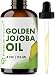 Golden Jojoba Oil Pure Natural - 4 oz Cold-Pressed Unrefined Natural Oil For Essential Oils -Facial Cleaner Face Hair Nails & Skin Remove Makeup - Hypoallergenic & Anti-Inflammatory - Premium Nature