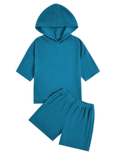 Image of Floerns Boy's 2 Piece Outfit Athletic Tank Top with Shorts Basketball Jersey Set