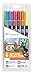 Produktbild Tombow ABT-6P-3 Fasermaler Dual Brush Pen mit zwei Spitzen 6er-Set dermatologisch getestet