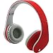 iLive iAHB64R Wireless Bluetooth Headphones, Red