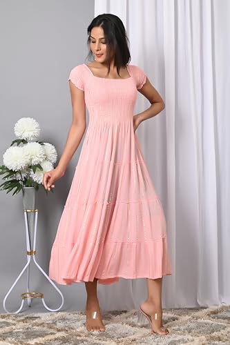 Image of IQRAAR Dress for Women Printed Midi Dress