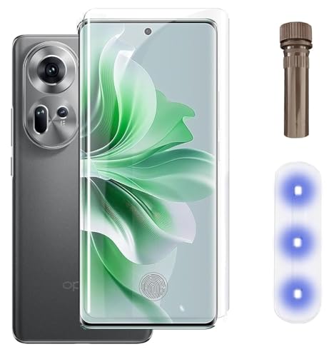 Image of MACLEN Ultra Premium HD Adavnced Glue UV Curved Tempered Glass for Oppo Reno 11 5G | With HD clearity full curved edge protection and Installation Kit