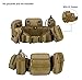 Tactical Battle Belts MOLLE Waist Belt Padded Military Combat Belt with Mesh Lining for Hunting Shooting Airsoft Games Paintball (Brown, One Size)