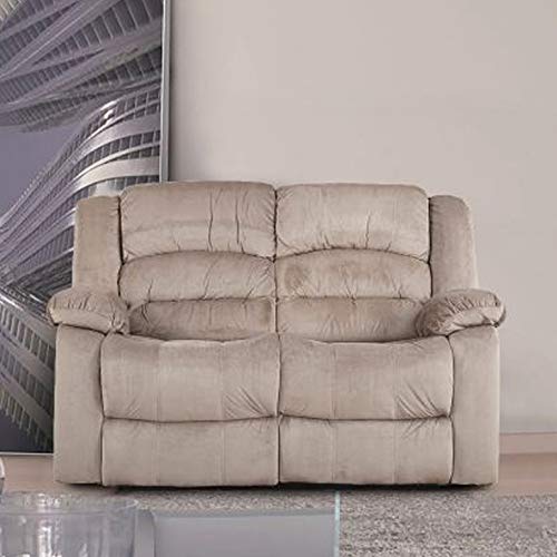 HomeTown Bradford Fabric Two Seater Recliner in Beige Colour Amazon