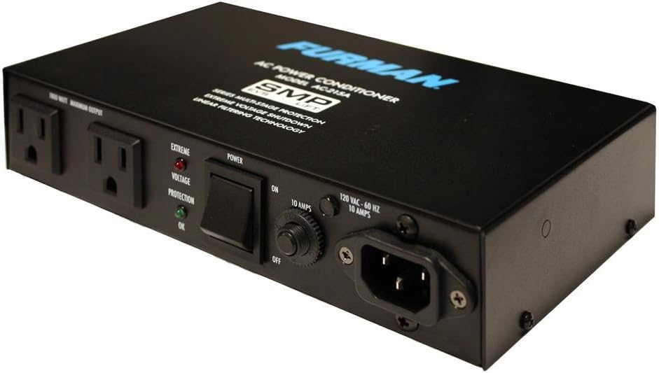 Furman AC-215A Compact Power Conditioner with Auto-Resetting Voltage Protection - Black, (Pack of 6)