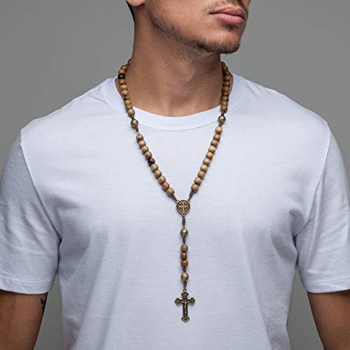Intercession Our Father Sacred Handmade Solid Wood Rosary4