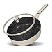 Produktbild STONELINE Schmorpfanne 28 cm Antihaft Pfanne hoher Rand, Tiefe Pfanne mit Deckel Induktionspfanne Beschichtet mit echten Steinpartikeln, alle Herdarten und Backofen, ohne Fett und Öl braten, Creme