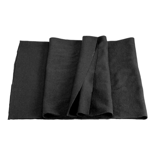 Image of MECCANIXITY 39 inch Elastic Cuffs Ribbed Trims Cotton Fabric Knit Rib Stretch Tape Cuff Sleeve Waistband for Sewing, 12 inch Wide Black