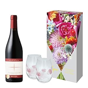 【グラス2客付き】青山フラワーマーケットデザイン ペアグラス付ワイン ギフト メッツァコロナ カステル・フィルミャン テロルデゴ・ロタリアーノ リゼルヴァ 赤ワイン フルボディ イタリア 750ml 1,090円！プライム会員は送料無料！