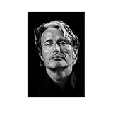 NJZUSA Mads Mikkelsen Wanddekoration, Leinwand, Büro, 