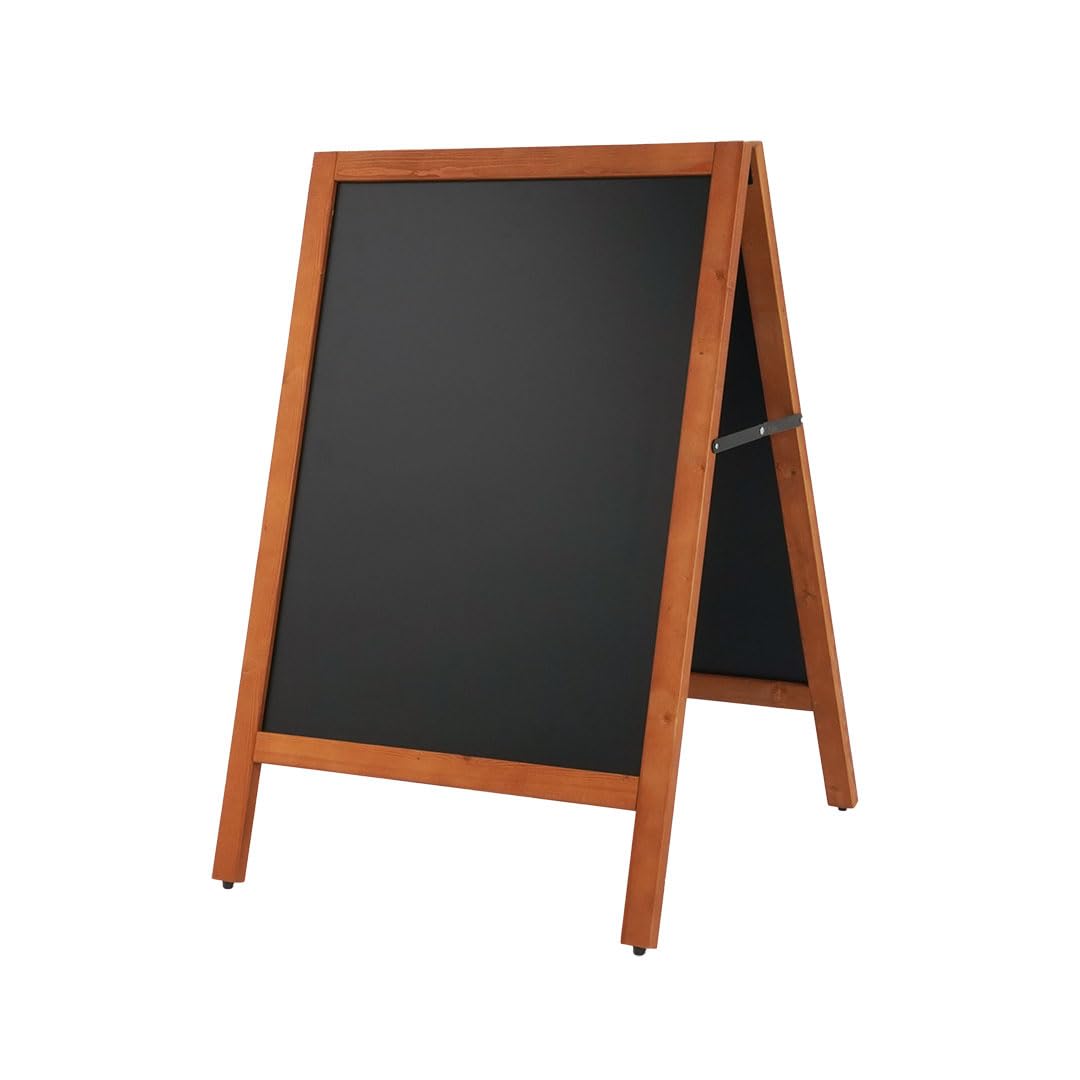 Danieli Store | Pizarra Caballete para Menú de Restaurante Exterior Magnética Escribible con Tizas y Rotuladores de Tiza Líquida | Pizarra Negra y Caballete de Madera para Bares y Locales (60x78 cm)