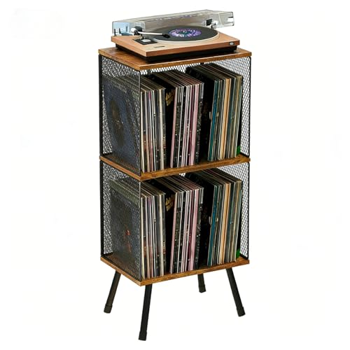 AYZLNFXT ���R�[�h���b�N ���R�[�h�v���[���[���b�N ���R�[�h�����E���[ ���[�e�[�u�� ��e�� 200���̃��R�[�h�����[�\ �I���߉\ ���b�V���f�U�C�� �O�w�� ���͂ȑω׏d�� �{/���R�[�h�̎��[���\ �Q��/����/���r���O���[���ɍœK �ȃX�y�[