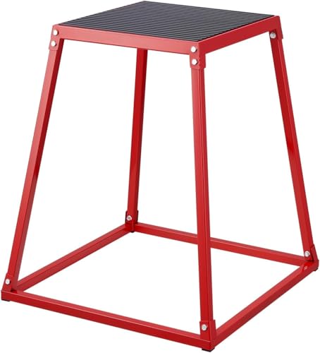 Image of Aptliton Plyometric Jump Boxes, Platform and Jumping Agility Box, Anti-Slip Fitness Exercise Step Up Box Set for Home Gym Training, Conditioning Strength Training, 30 Inch Plyo Box, Red