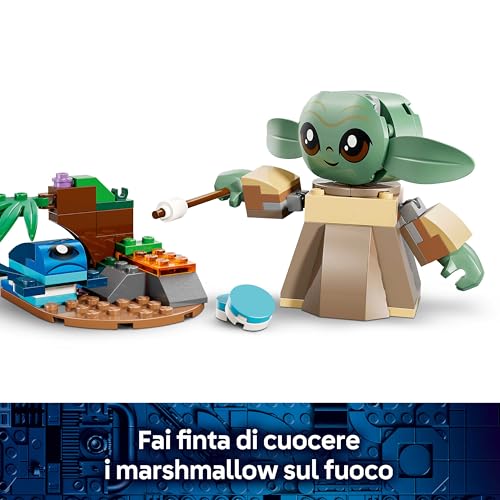 Star Wars 75443 La Casa di Grogu - Giocattolo da Costruire con Personaggio Grogu, Rana Sorgan, Catapulta e Biscotti Blu - Regalo per Bambini e Bambine da 4 Anni in su Fan di The Mandalorian - Lego - Immagine 6