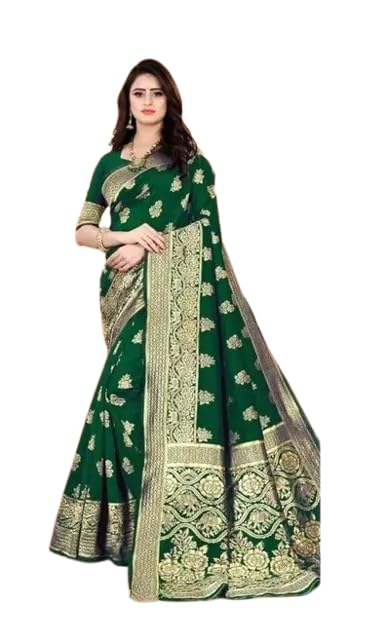 Fantabulous Cotton Silk Saree With Embellished Blouse Piece-picture-33