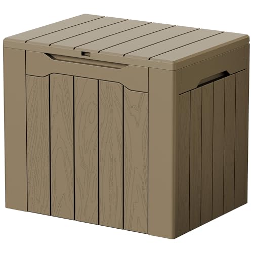 Image of Devoko 29 Gallon Deck Box, Waterproof Resin Outdoor Storage Box