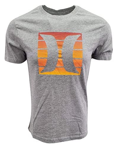 Hurley Men's Graphic Logo Crewneck T-Shirts (Small, Dark Grey Heather (Faded Hurley Logo)) #TOP23