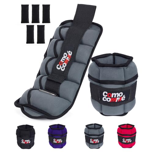 Image of Adjustable Ankle Weights, 2 3 5 lb 1 Pair Strength Training Wrist Leg Arm Weights for Women, Men, Weighted Ankle Weight Set with Removable Sandbags for for Gym, Fitness Workout, Running Lifting