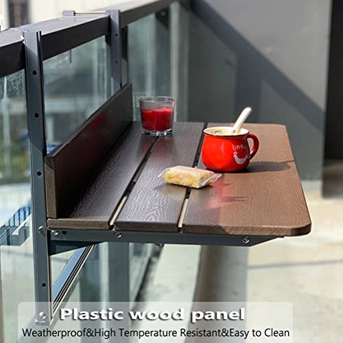 Table suspendue pour balcon en matériau durable table d'appoint extérieure