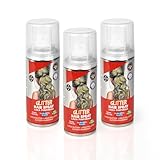 Pack 3 Laca de Pelo Color Plata Purpurina 100ml - Spray Colores para Cabello Rápida coloración, Lavable