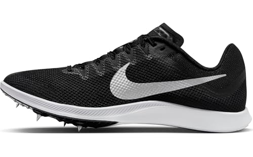 Nike Zoom Rival Distance Track & Field Langstrecken-Spikes, Lunga Distanza Uomo, Nero Nero Metallizzato Silver, 44.5 EU