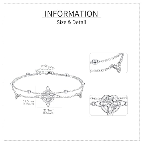 Witches Knot Bracelet Sterling Silver Celtic Knot Bracelet Wicca Jewelry for Women4