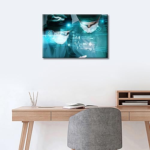 Image of 1 Panels Surgery and Medical Laboratory Concept Prints for Wall Decor Clinical Laboratory Wall Pictures Posters & Prints Giclee Gallery-Wrapped Posters and Prints (12 inch Wx18 H)