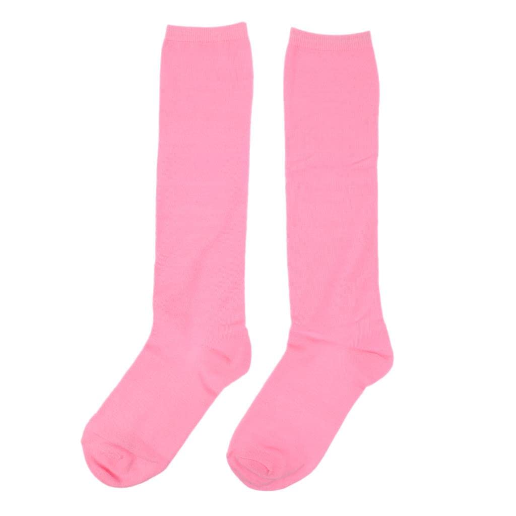 Golf Stripe Thigh High Tube Sock Knee High Protection Socks M Pink-image-33