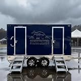 Event Bathroom Trailer with Private Restroom Layout and Handwashing Station for Short-Term Outdoor Use
