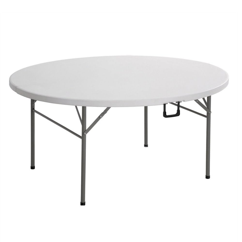 Decor Space Table ronde avec pieds pliants pour camping et restauration (180 cm)